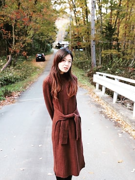 「MINIMUM（ミニマム）のアイテム（ワンピース/ドレス）」を使った、ARUさん（レディース・165cm）の秋コーディネート