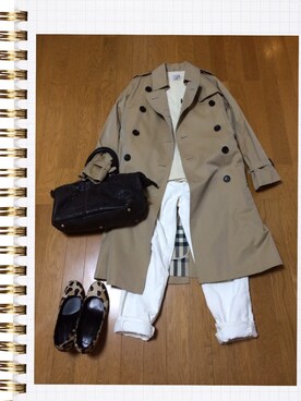 「Yves Saint Laurent rive gauche（イヴサンローランリヴゴーシュ）のアイテム（バッグ）」を使った、くんちゃんさん（レディース・154cm）の秋コーディネート