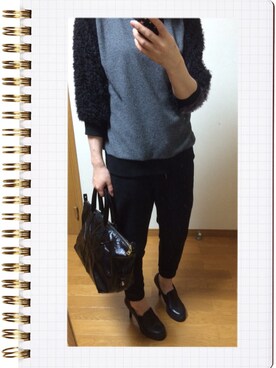 「Yves Saint Laurent rive gauche（イヴサンローランリヴゴーシュ）のアイテム（バッグ）」を使った、くんちゃんさん（レディース・154cm）の秋コーディネート
