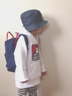 「BEN DAVIS（ベンデイビス）のアイテム（パーカー）」を使った、itsuki ◡̈⃝さん（キッズ・90cm）の春コーディネート