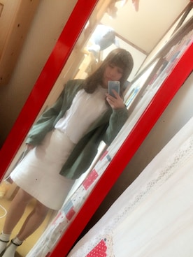 「B.L.U.E（ビーエルユーイー）のアイテム（ジャケット/アウター）」を使った、moekaさん（レディース・155cm）の秋コーディネート
