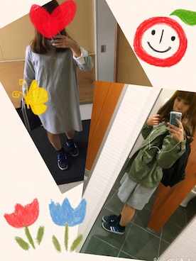 「B.L.U.E（ビーエルユーイー）のアイテム（ジャケット/アウター）」を使った、moekaさん（レディース・155cm）の秋コーディネート