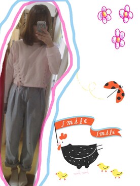 「マムジーンズ」｜moekaさん（レディース・155cm）の冬コーディネート