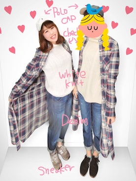 「RETRO GIRL（レトロガール）のアイテム（シャツワンピース）」を使った、moekaさん（レディース・155cm）の春コーディネート