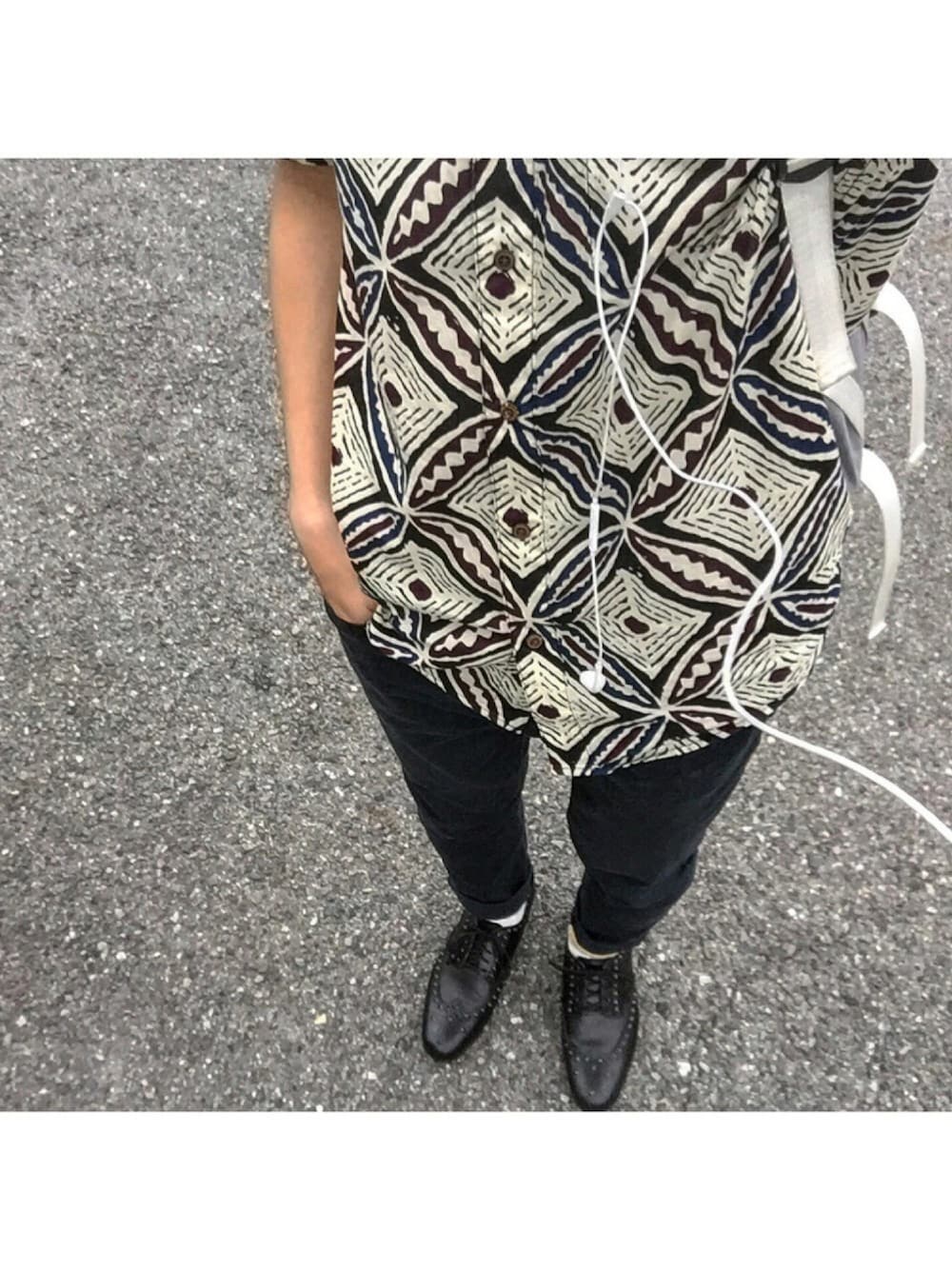 「シンプルスタイル、パタロハ、ブラックコーデ」｜「NUMBER (N)INEのLURIE WING（STUDS）（ブーツ、ブラック系）」を使った、しぶきさん（メンズ・171cm）の夏コーディネートの1枚目の写真