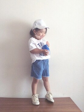 「ポカリコーデバトン」｜「アイテム（帽子）」を使った、rottaさん（キッズ・90cm）の夏コーディネート