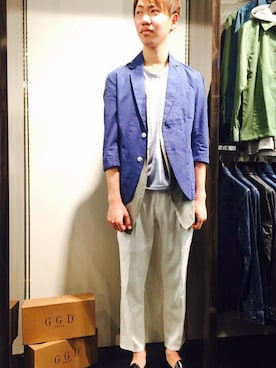 「GGD（ジージーディー）のアイテム」を使った、GGDedition浜松店さん（メンズ・180cm）の春コーディネート