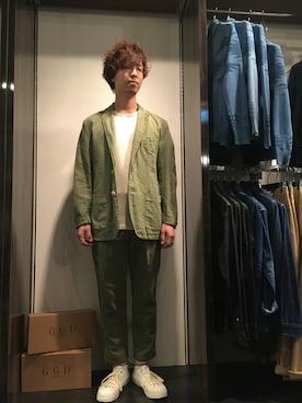 「GGD（ジージーディー）のアイテム（パンツ）」を使った、GGDedition浜松店さん（メンズ・178cm）の春コーディネート