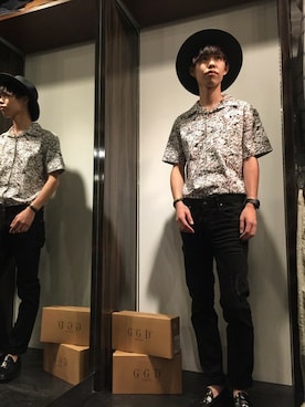 「GGD（ジージーディー）のアイテム」を使った、GGDedition浜松店さん（メンズ・175cm）の夏コーディネート