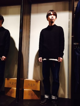 「GGD（ジージーディー）のアイテム」を使った、GGDedition浜松店さん（メンズ・173cm）の秋コーディネート