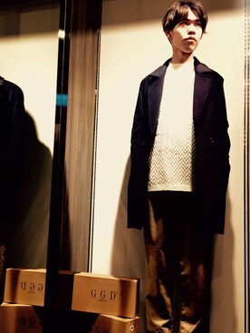 「GGD（ジージーディー）のアイテム（その他アウター）」を使った、GGDedition浜松店さん（メンズ・173cm）の秋コーディネート