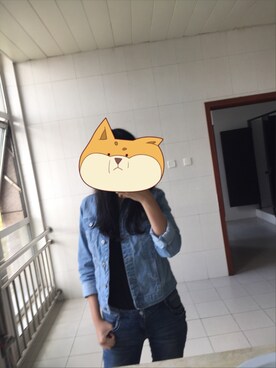 「New look（ニュールック）のアイテム（デニムジャケット）」を使った、etwimさん（レディース・173cm）の秋コーディネート