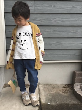 「アイテム（その他トップス）」を使った、Rioraさん（キッズ・110cm）の冬コーディネート