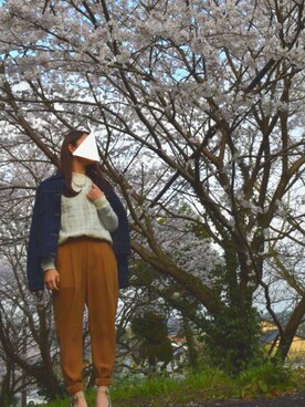 「お花見デート」｜YuKaBooo🔆さん（レディース・148cm）の春コーディネート