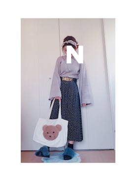 「フレアスリーブ」｜naoさん（レディース・152cm）の秋コーディネート