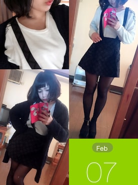 「3rd by VANQUISH（サードバイヴァンキッシュ）のアイテム（スカート）」を使った、みゅん氏さん（レディース・156cm）の冬コーディネート