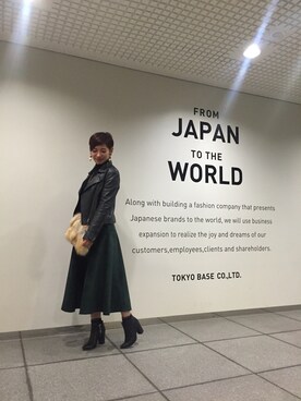 「STUDIOUS（ステュディオス）のアイテム（ライダースジャケット）」を使った、funnybunnysallyさん（レディース・155cm）の冬コーディネート