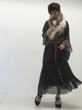 「UNITED TOKYO（ユナイテッドトウキョウ）のアイテム（ワンピース）」を使った、funnybunnysallyさん（レディース・155cm）の冬コーディネート