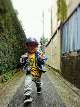 「スエット」｜りんごぼうやさん（キッズ・90cm）の春コーディネート