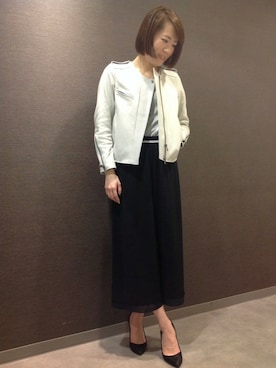 「5351 POUR LES FEMMES（ゴーサンゴーイチプールファム）のアイテム（ブルゾン）」を使った、itoさん（レディース・163cm）の冬コーディネート