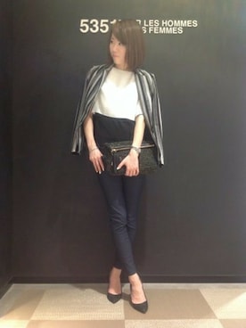 「5351 POUR LES FEMMES（ゴーサンゴーイチプールファム）のアイテム（パンツ）」を使った、itoさん（レディース・163cm）の春コーディネート