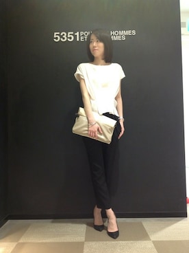 「5351 POUR LES FEMMES（ゴーサンゴーイチプールファム）のアイテム（パンツ）」を使った、itoさん（レディース・163cm）の春コーディネート