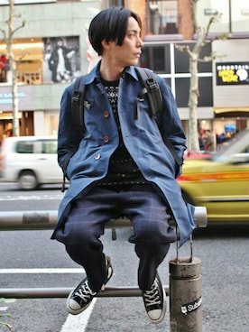 EDIFICE TOKYO店スタッフ6さん（メンズ・176cm）の秋コーディネート