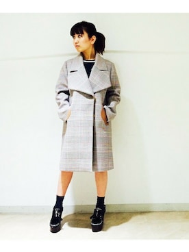 「2% TOKYO（トゥーパーセントトウキョウ）のアイテム（その他アウター）」を使った、bambaさん（レディース・156cm）の秋コーディネート