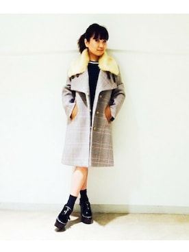 「2% TOKYO（トゥーパーセントトウキョウ）のアイテム（その他アウター）」を使った、bambaさん（レディース・156cm）の秋コーディネート