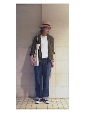 「アイテム（スニーカー）」を使った、ekw181さん（レディース・168cm）の春コーディネート