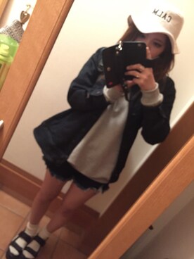 「ENVYM（アンビー）のアイテム（キャスケット）」を使った、Akira Funahashiさん（レディース・162cm）の冬コーディネート