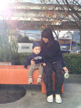 kyomomoさん（キッズ・70cm）の冬コーディネート