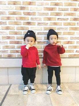 kyomomoさん（キッズ・80cm）の冬コーディネート