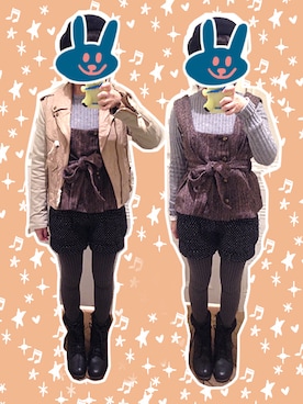 「Lily Brown」｜「アイテム（ライダースジャケット）」を使った、siriさん（レディース・145cm）の秋コーディネート