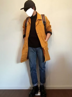 「SENSE OF PLACE by URBAN RESEARCH（センスオブプレイスバイアーバンリサーチ）のアイテム（トレンチコート）」を使った、うりさん（メンズ・170cm）の春コーディネート