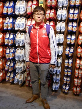 「PUMA（プーマ）のアイテム（スタジャン）」を使った、hankkobeさん（メンズ・173cm）の秋コーディネート