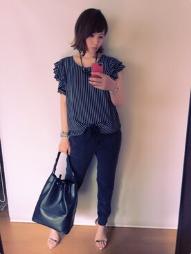 「スエット」｜cocoさん（レディース・167cm）の夏コーディネート