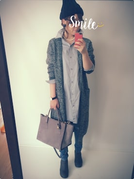 「STYLE DELI（スタイルデリ）のアイテム（バッグ）」を使った、cocoさん（レディース・167cm）の冬コーディネート
