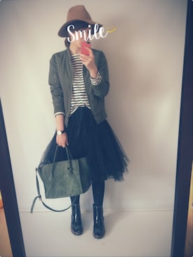 「STYLE DELI（スタイルデリ）のアイテム（バッグ）」を使った、cocoさん（レディース・167cm）の冬コーディネート