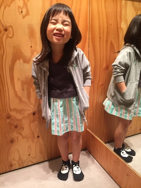 「coenスタッフスタイリング」｜「アイテム（レッグウェア）」を使った、Fuka*さん（キッズ・105cm）の春コーディネート