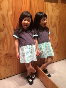 「coenスタッフスタイリング」｜「アイテム（レッグウェア）」を使った、Fuka*さん（キッズ・100cm）の春コーディネート