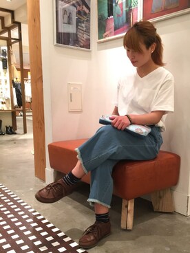 「coenスタッフスタイリング」｜「アイテム（レッグウェア）」を使った、Fuka*さん（レディース・153cm）の春コーディネート