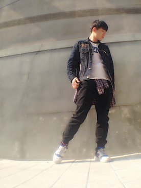 「XERO（ゼロ）のアイテム」を使った、wanho_yknowさん（メンズ・179cm）の春コーディネート