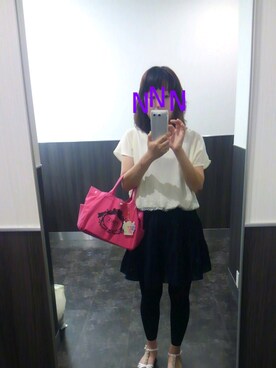 「ISBIT（アイズビット）のアイテム（バッグ）」を使った、まりもさん（レディース・150cm）の夏コーディネート