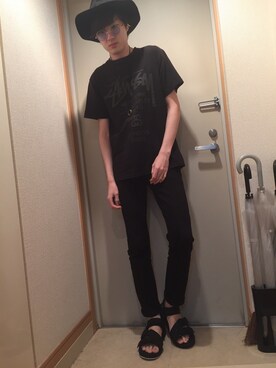 「FLASH REPORT（フラッシュリポート）のアイテム（帽子）」を使った、だいちさん（メンズ・176cm）の夏コーディネート