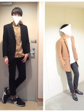 「靴下チラ見せ」｜「アイテム（その他アウター）」を使った、だいちさん（メンズ・176cm）の秋コーディネート