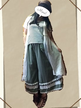 「axes femme（アクシーズファム）のアイテム（タンクトップ）」を使った、サリィさん（レディース・164cm）の夏コーディネート