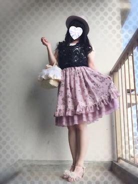 「axes femme（アクシーズファム）のアイテム（かごバッグ）」を使った、サリィさん（レディース・164cm）の夏コーディネート