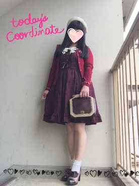 「axes femme（アクシーズファム）のアイテム（ハンチング/ベレー帽）」を使った、サリィさん（レディース・164cm）の秋コーディネート