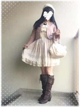 「axes femme（アクシーズファム）のアイテム（ハンチング/ベレー帽）」を使った、サリィさん（レディース・164cm）の秋コーディネート